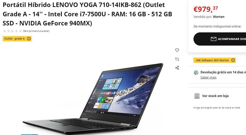 Portátil Lenovo YOGA 710-14IKB-862