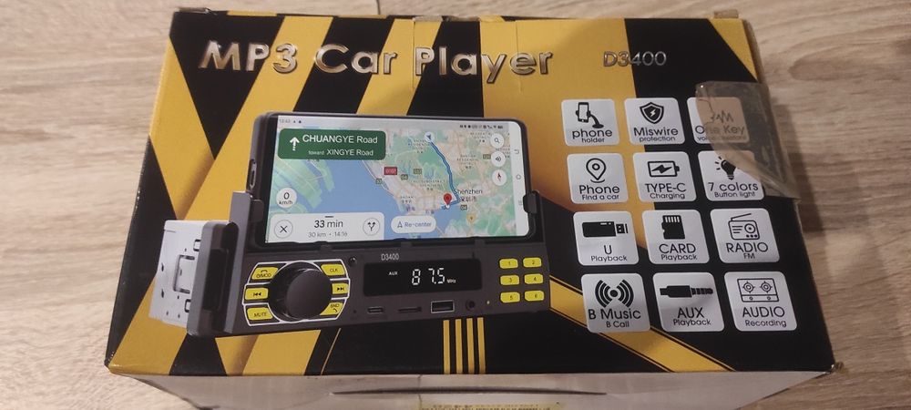 Radio z uchwytem na telefon