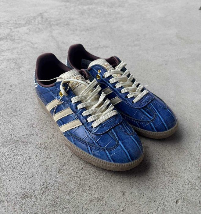 Кросівки Adidas Samba Wales Bonner Navy Croc. Розміри 36-41