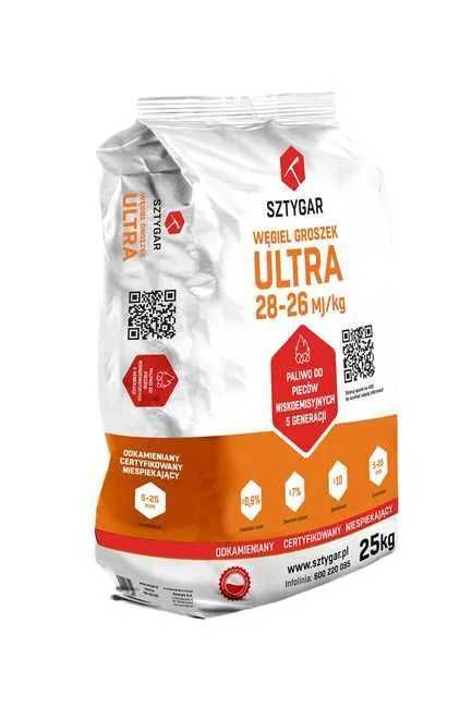Ekogroszek Groszek SZTYGAR PREMIUM ULTRA ORZECH 28-26MJ węgiel