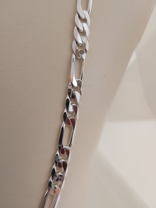Srebrny Łańcuszek Figaro 55cm Silver Plated 925
