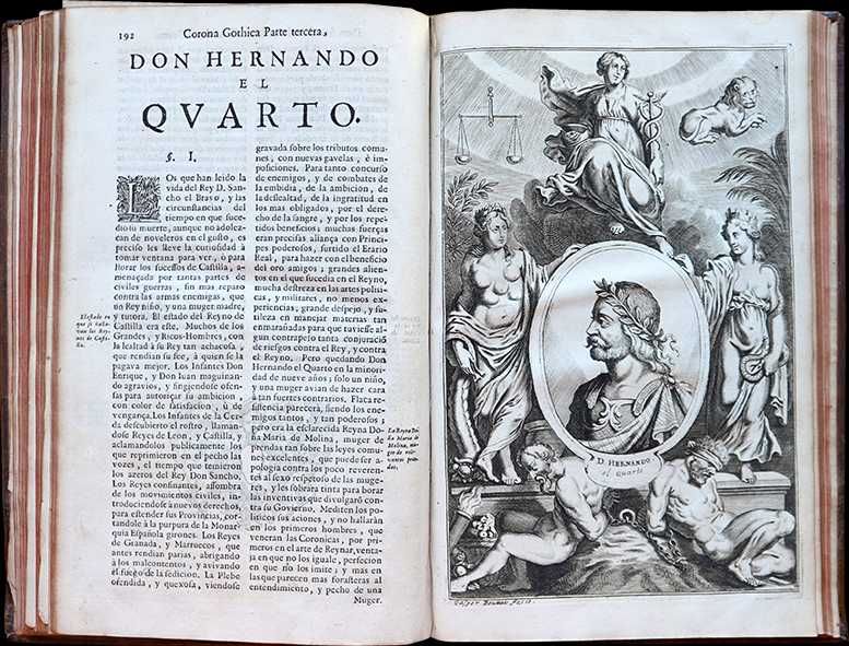 LIVRO ANTIGO — Alonso Núnez de Castro  — CORONA GOTHICA — Amberers , 1681