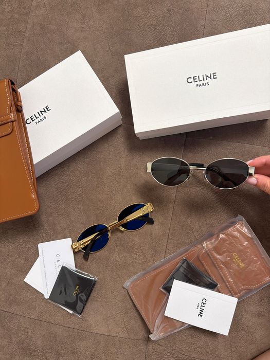 Оригінальні окуляри Celine золото/срібло