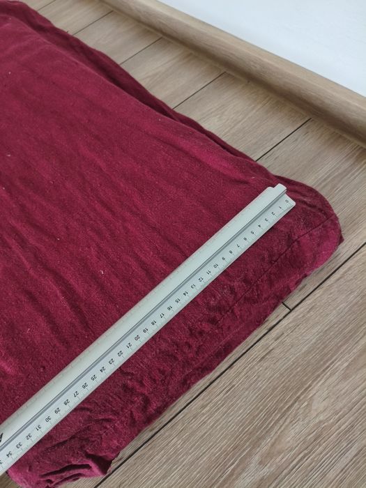 Poduszki czerwone 188cm materace pianka H3 len na kanape