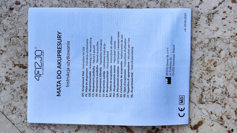 Mata do akupresury 4FIZJO z poduszką – naturalny sposób na odprężenie