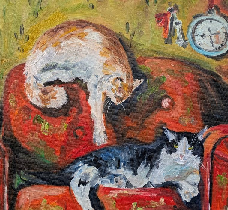 Quadro pintado á óleo sobre tela, 55x46 cm