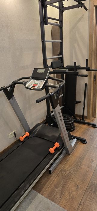 Беговая дорожка Kettler, турник, брусья, лавка, шведская стенка.