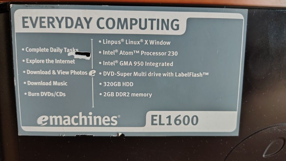Корпус для ПК Acer eMachines EL1600