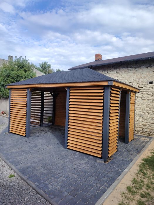 Altana ogrodowa 3x5m "RUCHOME DESECZKI"