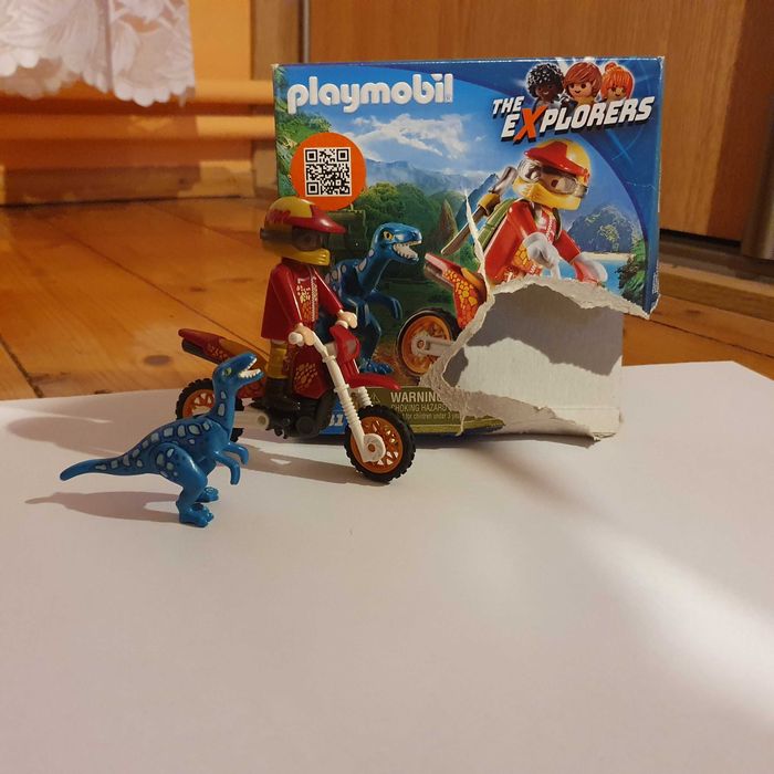 Playmobil 9431 Rower Motocrosowy + dinozaur