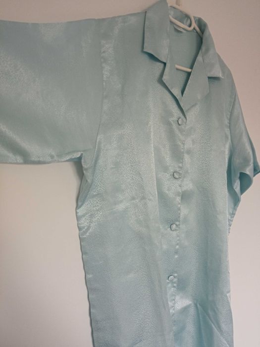 Queentex długa satynowa bluza do spania damska r 40/42
