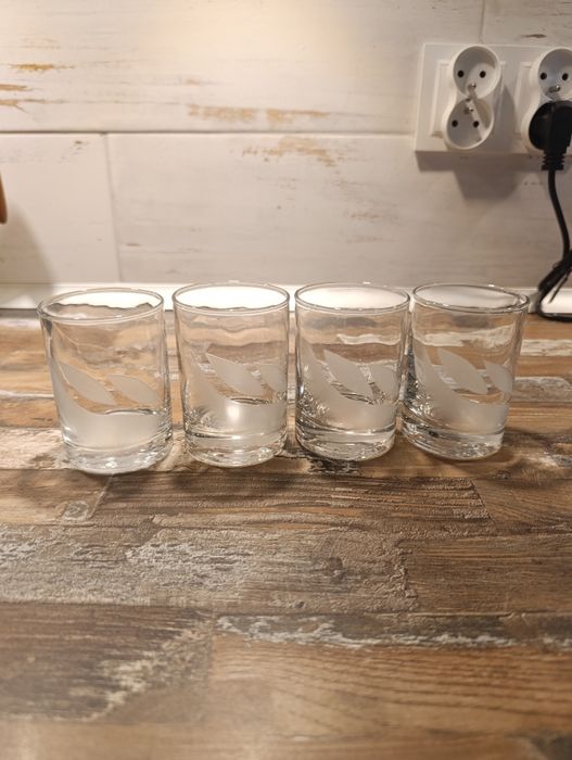 8 literatek + 3 kieliszki / Glasmark literatki piaskowane