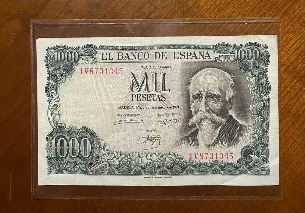 Nota 1588 - ESPANHA Mil Pesetas 1971