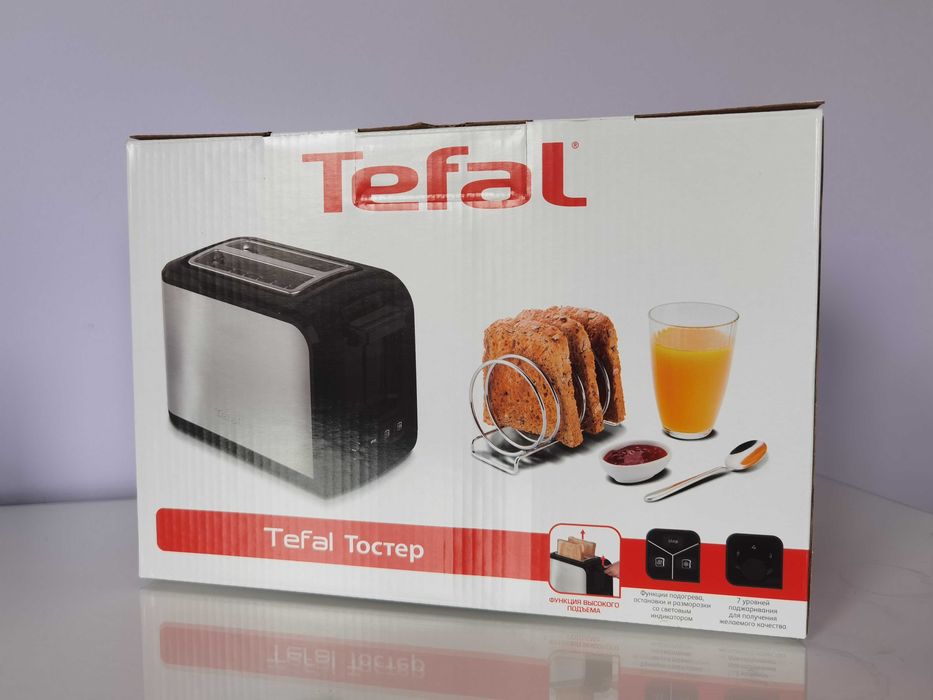 Toster opiekacz Tefal TT410D38 Express czarny / stal