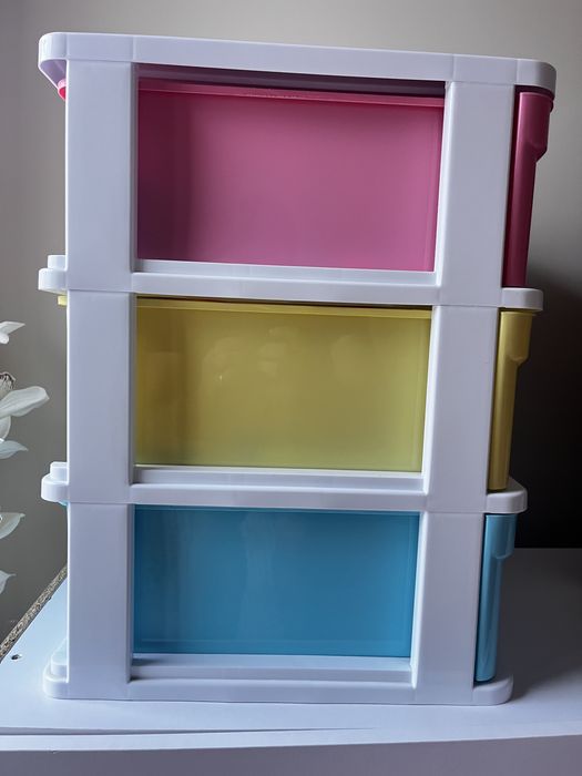 Bloco 3 gavetas plastico