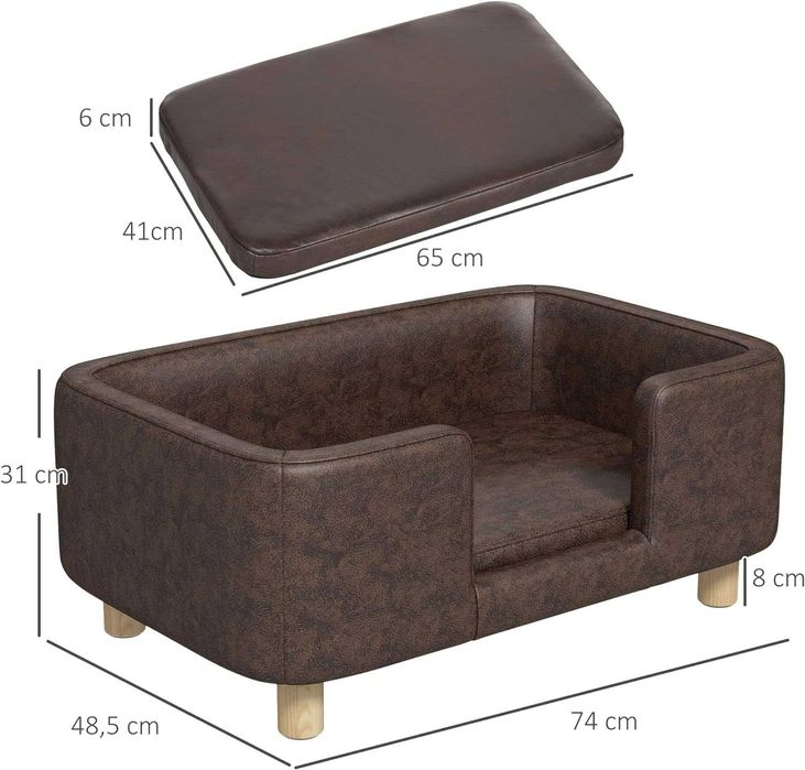 Sofá cama para cães sofá em miniatura 74x48,5x31 cm  NOVO ENVIO GRÁTIS