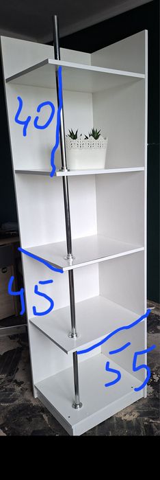 Słupek narożny 197 cm bialy
