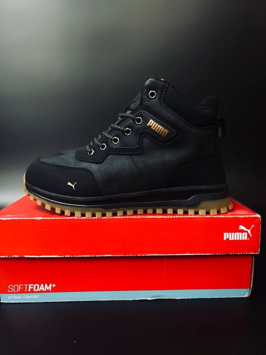 Ботинки кроссовки Puma размеры 40-46/ кожаные кросовки зима до -31°