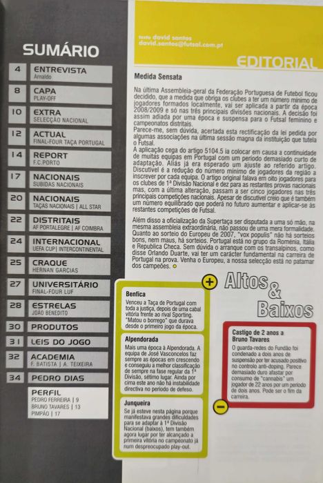 Revista Futsal.com Magazine - Nº 15 Maio/Junho 2007