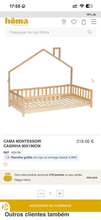Cama Montessori 90x190cm + Colchão