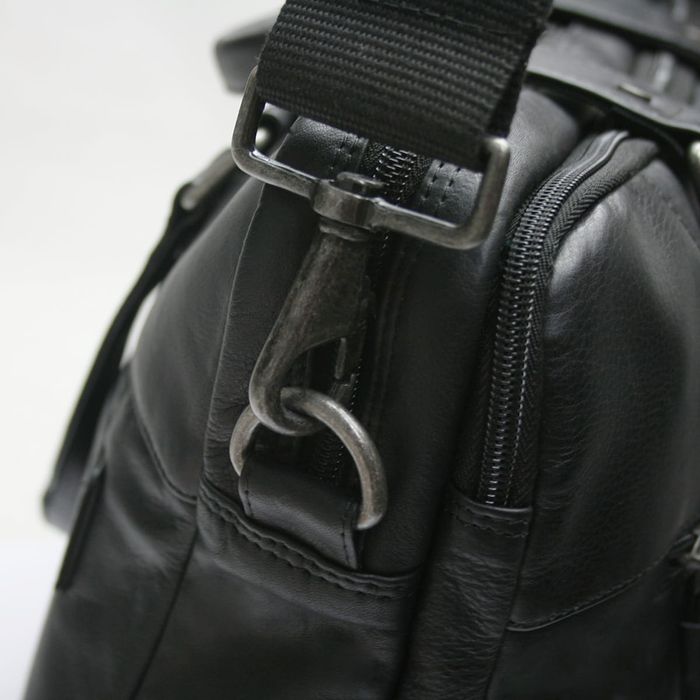 Torba męska skórzana na laptopa - czarna