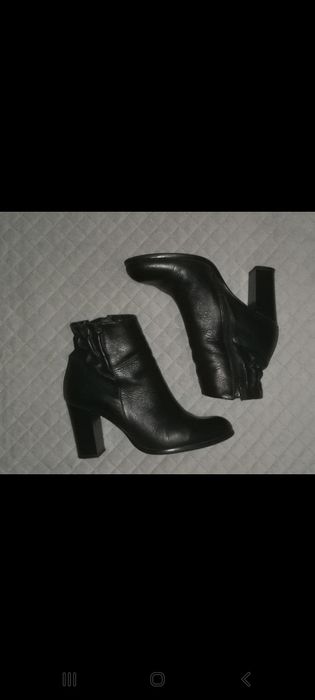 Botki buty na obcasie czarne skóra  Kotyl r. 38