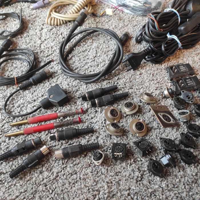 UNITRA gniazdo wtyk din kabel przewód słuchawkowe głośnikowe jack