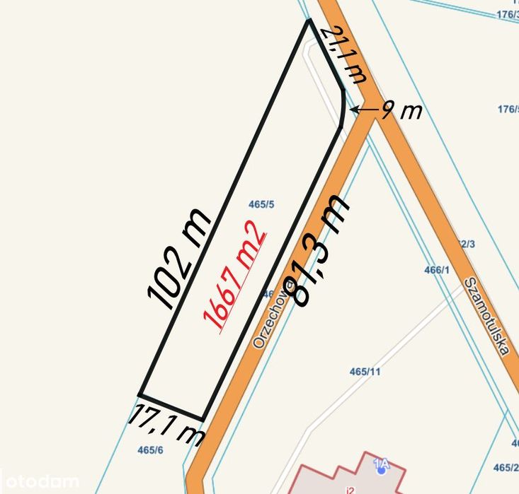 Działka budowlana, 1667 m², Grzebienisko, gm. Duszniki. - Więcej