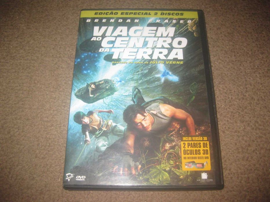 "Viagem ao Centro da Terra" Edição Especial 2 DVDs e com 2 Óculos 3D
