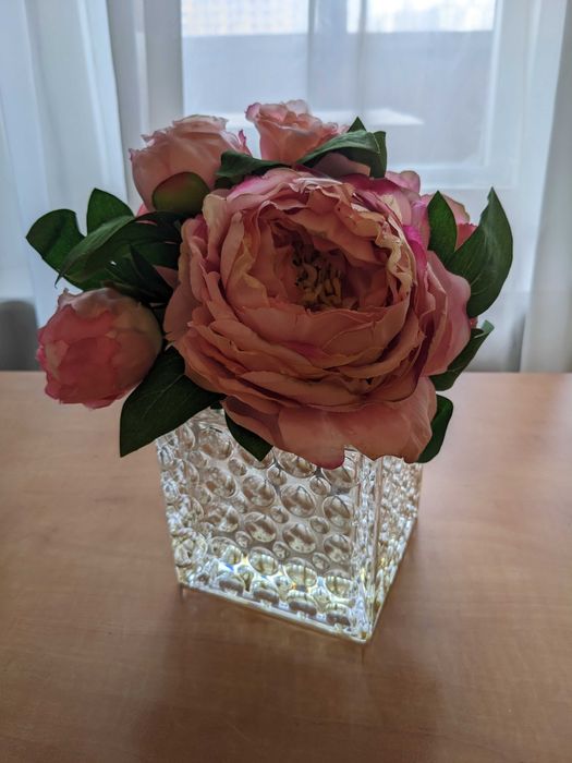 Новые Искусственные Цветы Пионы в Вазе