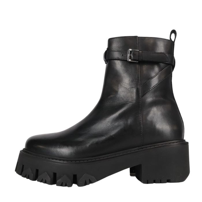 Patrizia Pepe Buty damskie Botki Rozmiar 40 Czarne skórzane botki SCH3425