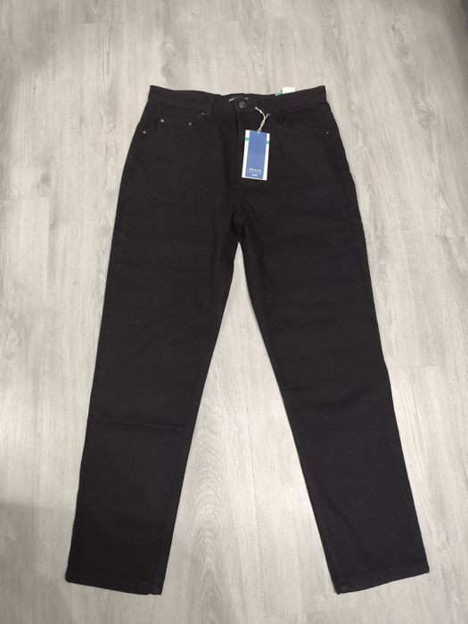 Nowe czarne jeansy mom fit 42