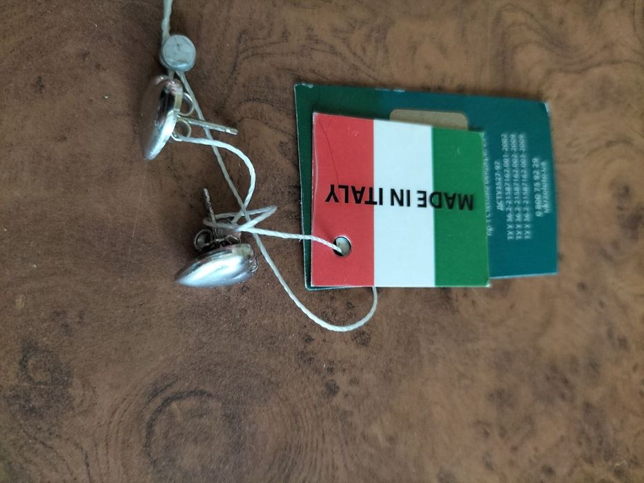 Продам срібні сережки 925° проби нові