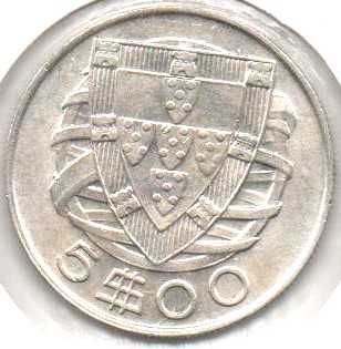 5 Escudos 1948 - soberba prata
