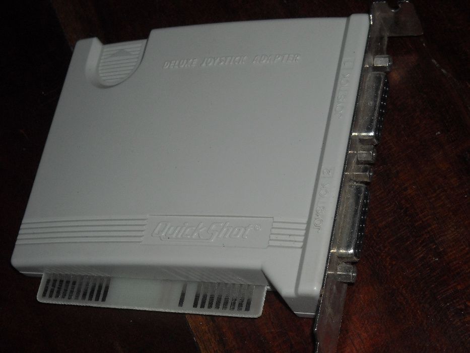 Placa Quickshot Deluxe Joystick Adapter vintage antiga - ISA