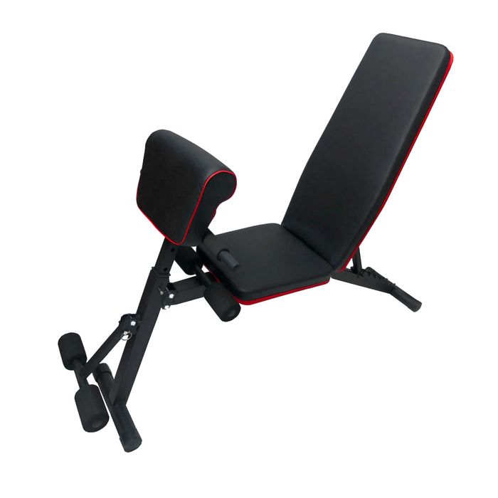 Ławka treningowa z modlitewnikiem regulowana do ćwiczeń hantli NOWA