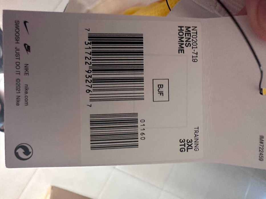 Spodenki Nike Team Basketball Stock Short 20 Żółte 3XL