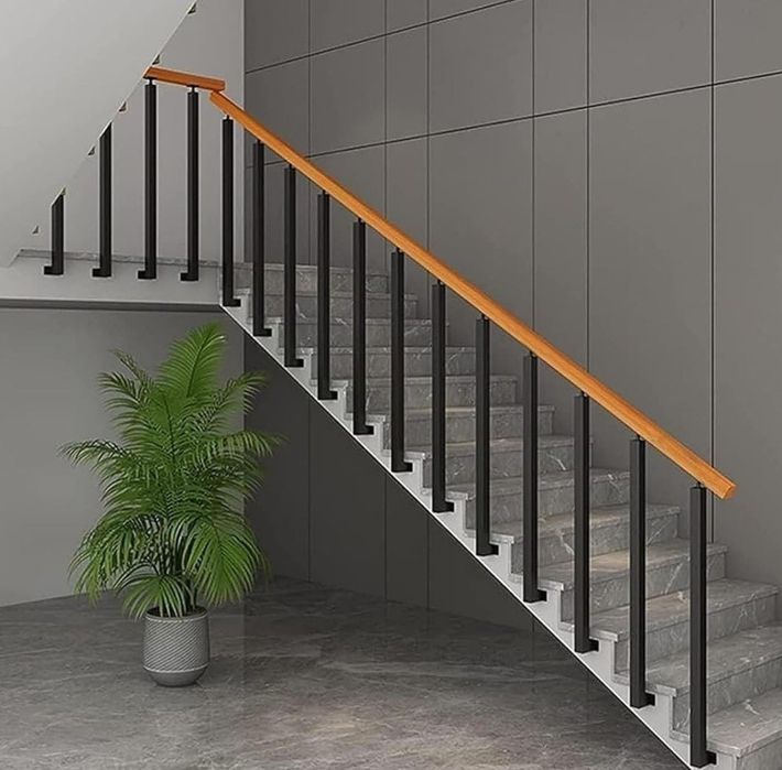 Słupek Balustrady Schodowej 40x40 – Kompletny (Podpora Prosta/Przegubo