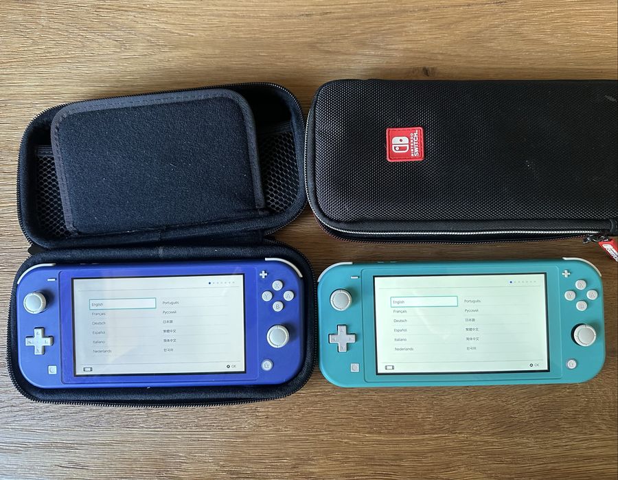 2 nintendo switch + jogos + capas + 128gb x2