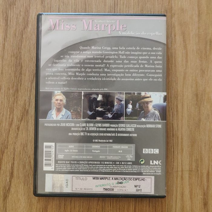 DVD Miss Marple - A maldição do espelho - Agatha Christie