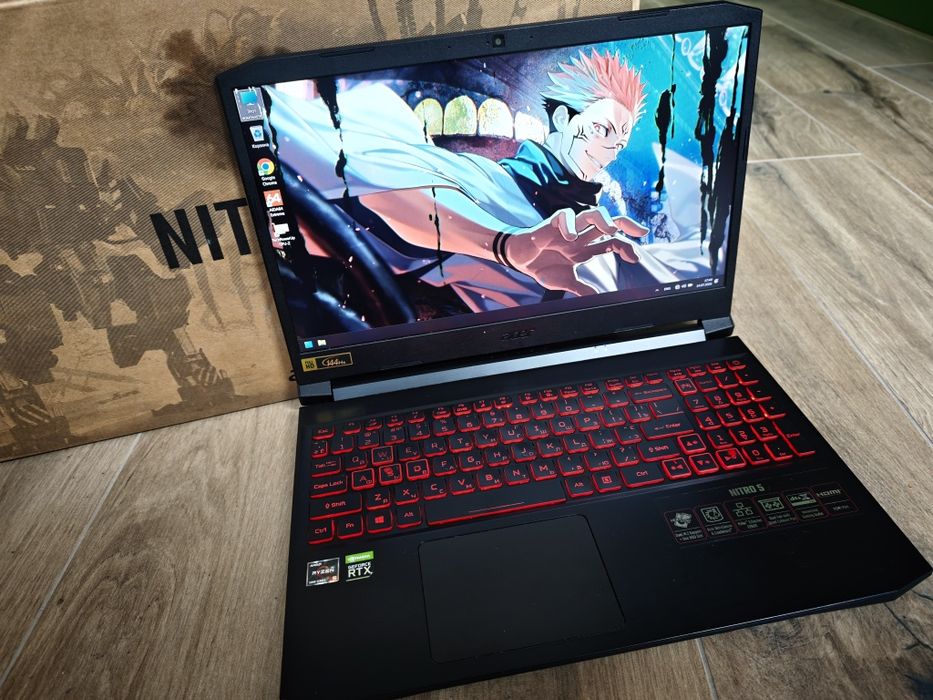 Acer Nitro 5 RTX3050 144Hz Ryzen 5 5600H 16/512gb ігровий ноутбук повний комплект