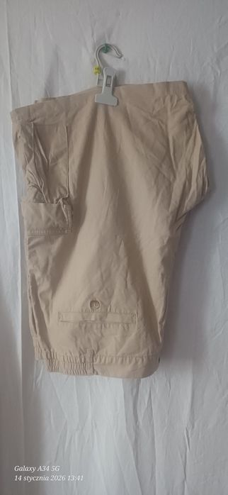 Spodenki męskie Old Pont 3XL beżowe bawełniane cargo