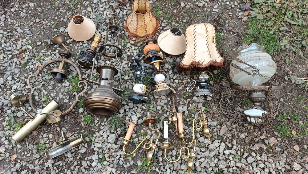 Lampa wisząca kinkiety zestaw