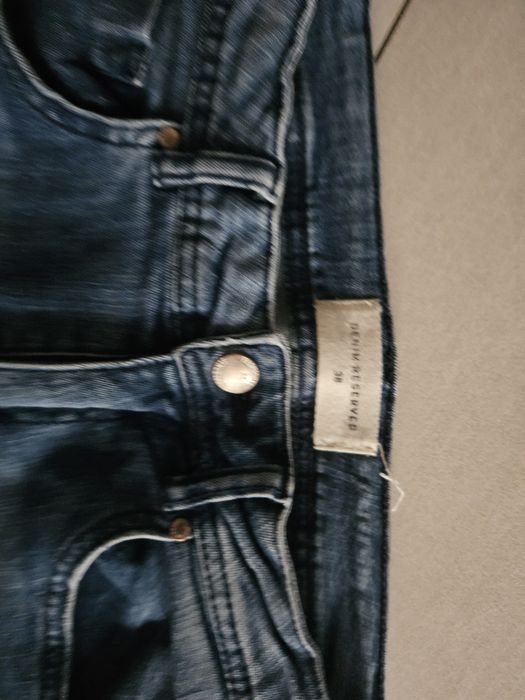 Rurki spodnie jeansy 5 par Zara Reserved Cropp M 38 wyższy stan pas