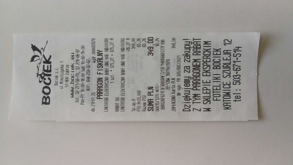 Laktator elektryczny BABY ONO 406 individual z 5 trybami pracy