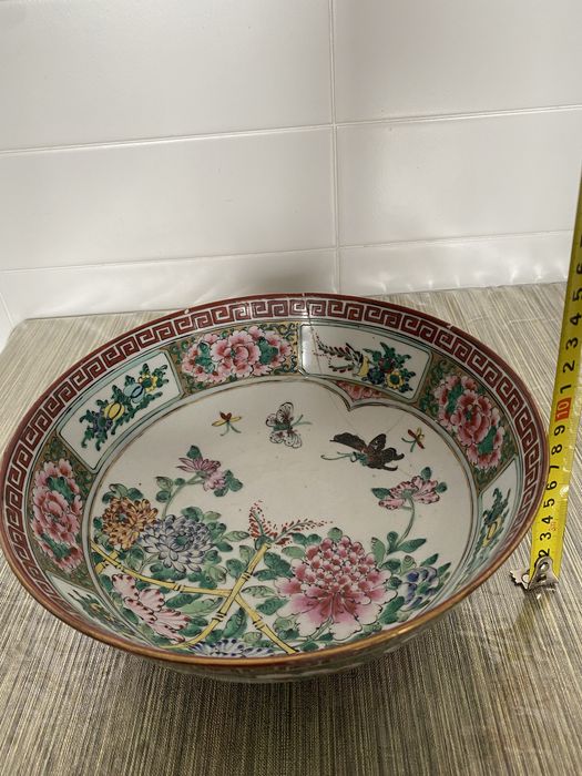 Taça grande porcelana antigo