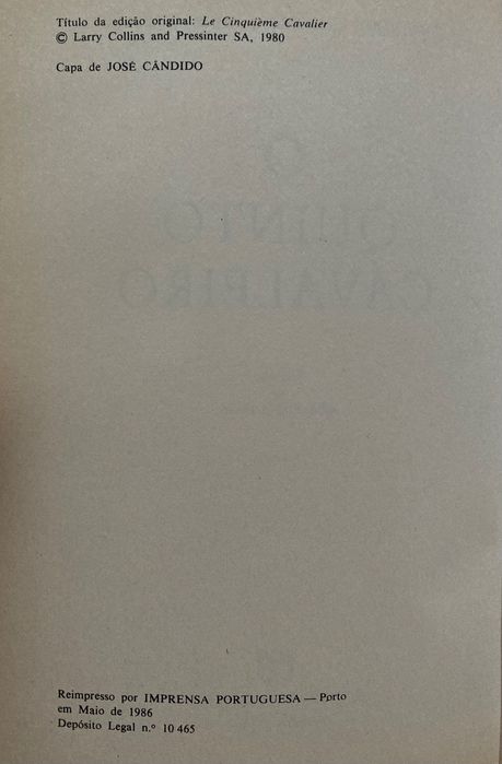 O quinto Cavaleiro de Dominique Lapierre/Larry Collins