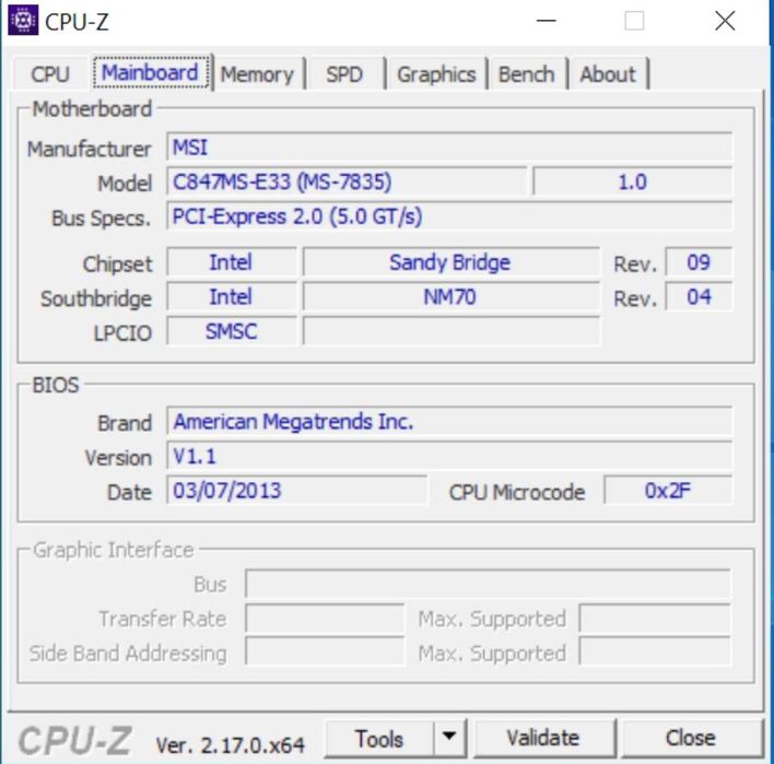 Материнська плата MSI C847MS-E33