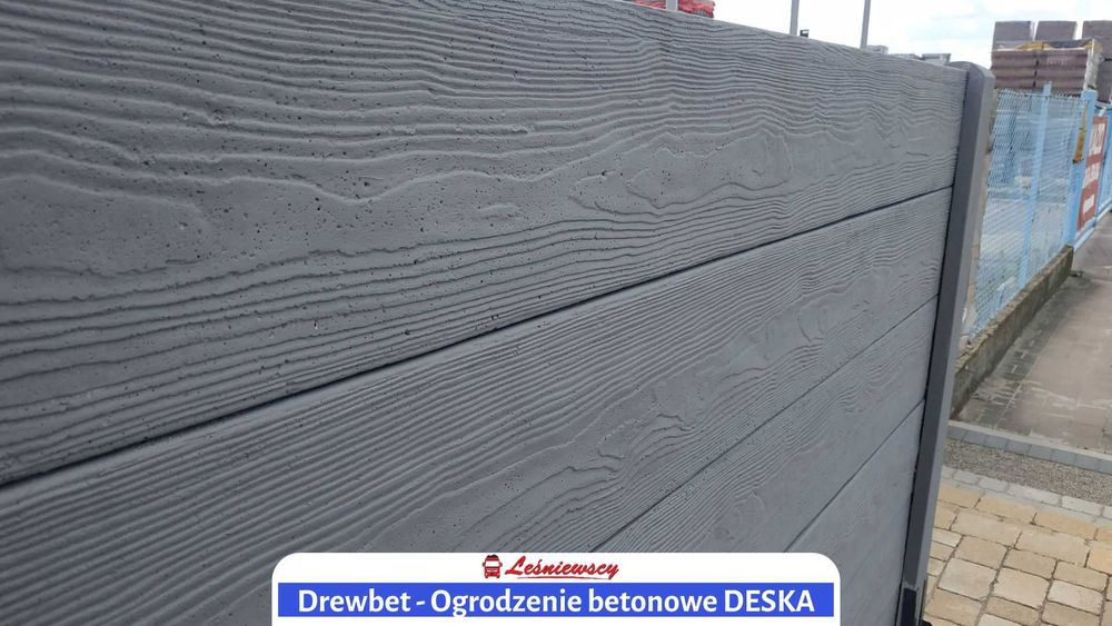 Ogrodzenie betonowe płyty palisadowe deska ogrodzenie posesji DREWBET