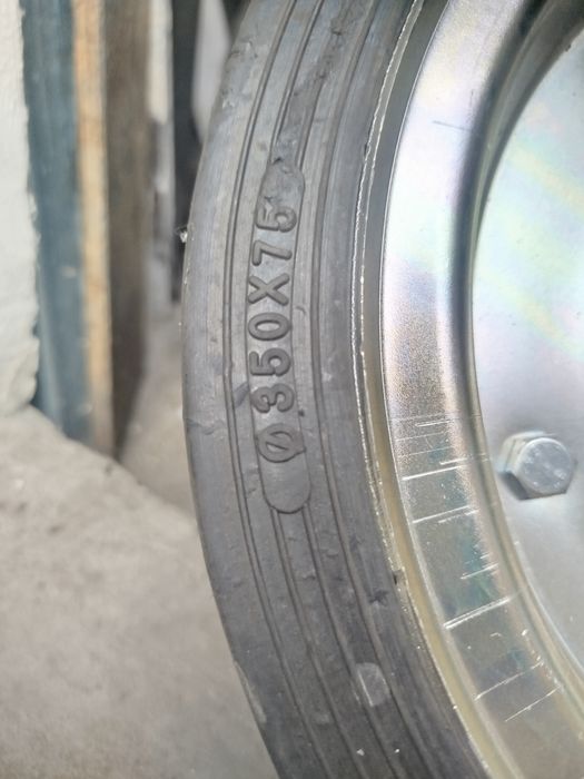 Kółka koła metalowo gumowe ułożyskowane fi360x75 bardzo mocne